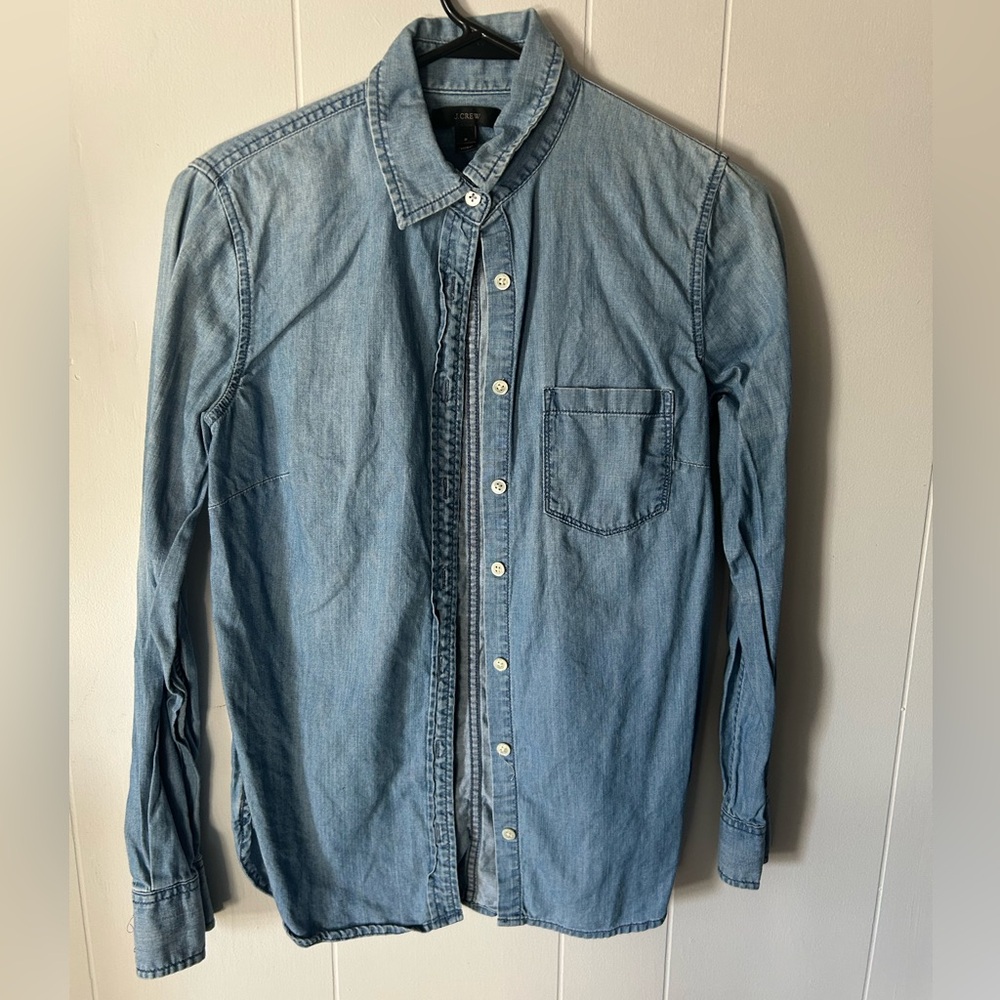 J. Crew Women’s Blue Button Down Shirt